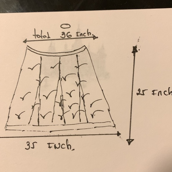 TALBOTS.Butterfly Print Skirt -Cream with Pink and Green Accents. - Picture 3 of 6